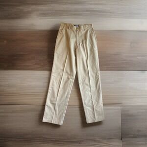 Vintage Premier International Straight Leg Chino Pants 30x32 Tan Flat Front